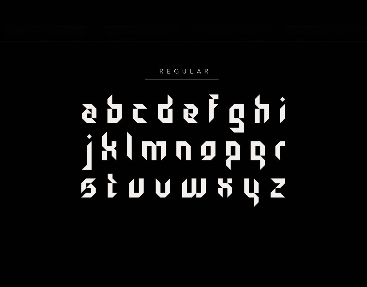 Gothic Tangram Regular Font preview
