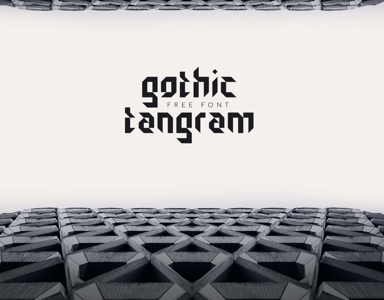 Gothic Tangram Font preview