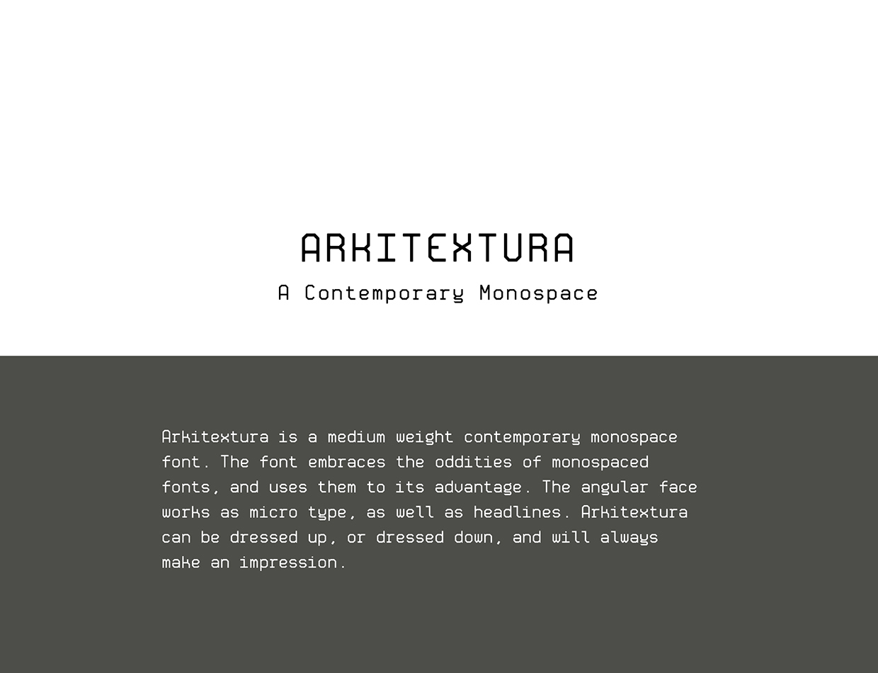 Arkitextura Font preview