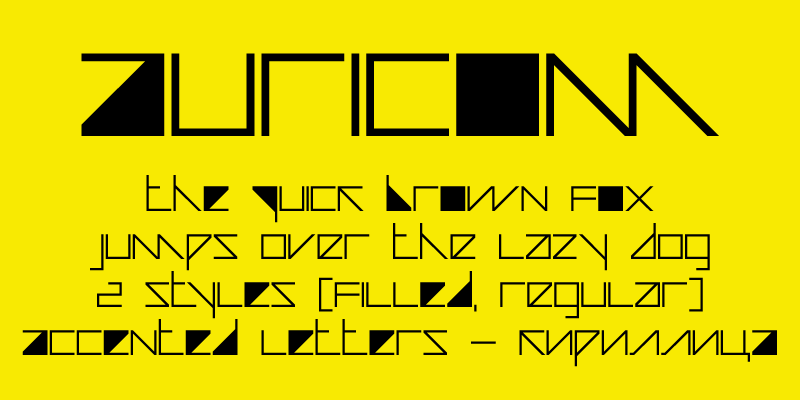 Auricom Filled Font preview