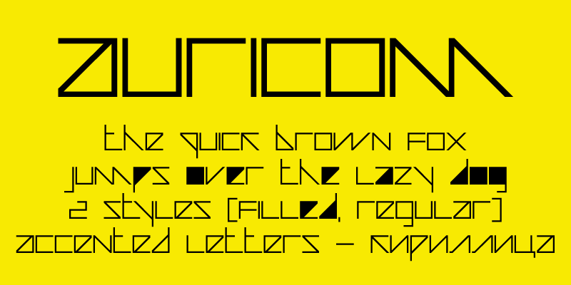 Auricom Font preview