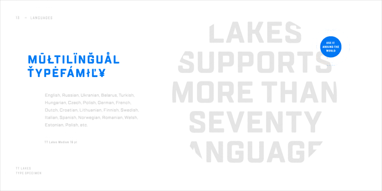 TT Lakes Medium Font preview