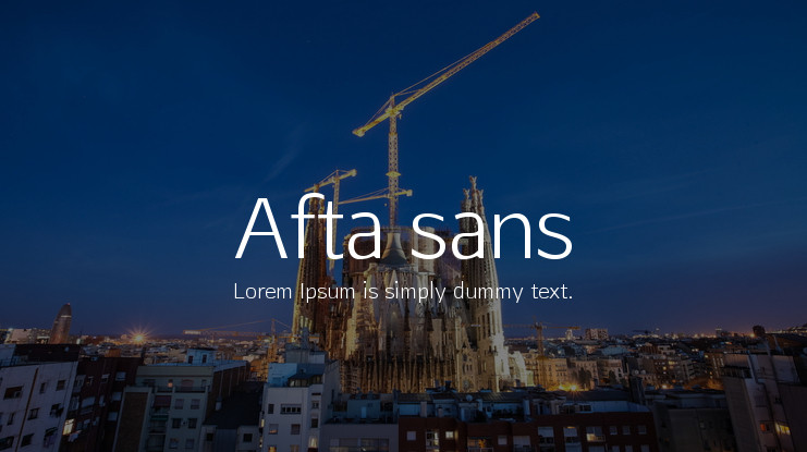 Afta Sans Font preview