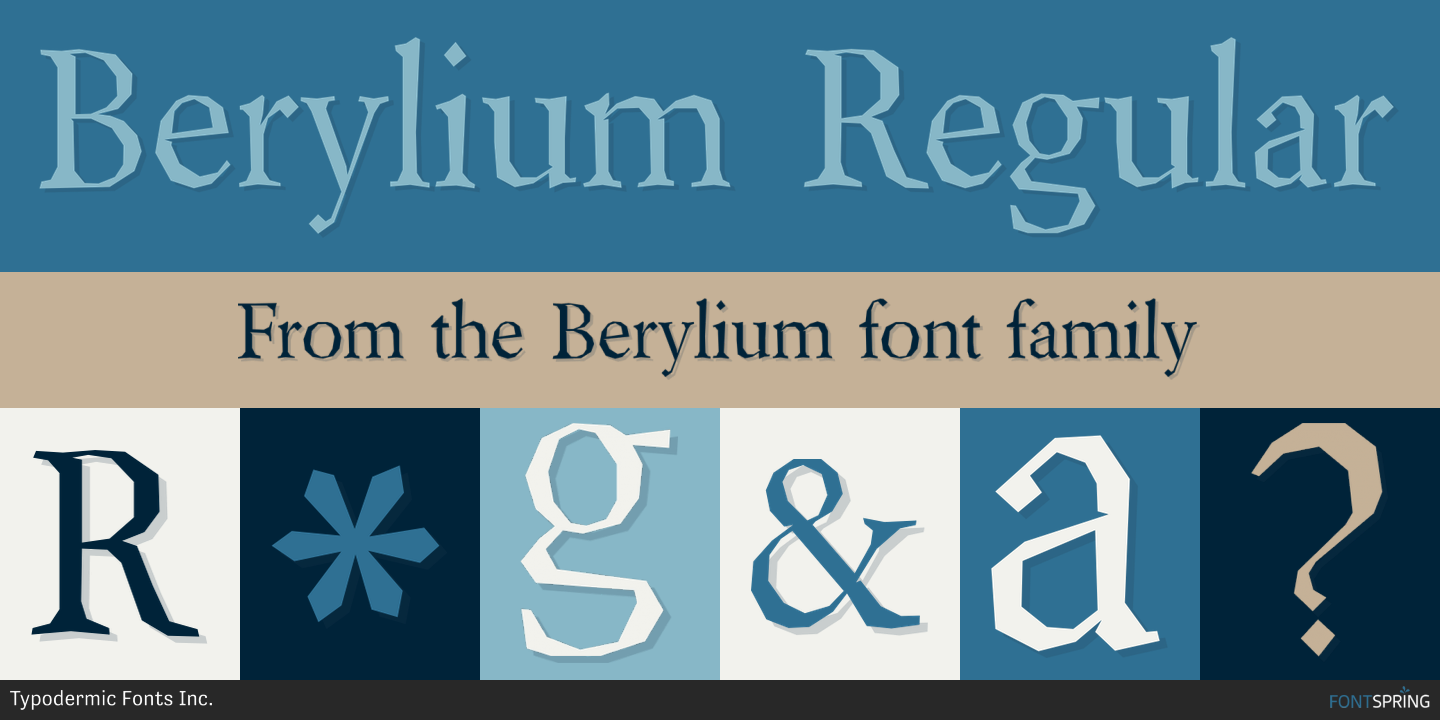 Berylium Bold Italic Font preview