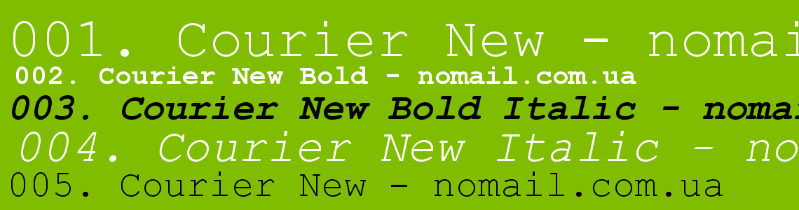 Courier New Regular Font preview