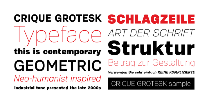 Crique Grotesk Thin Font preview