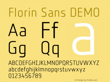 Florin Sans  Font preview