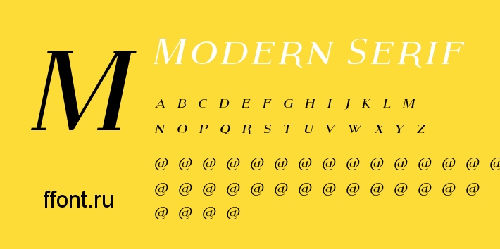 Modern Serif Font preview
