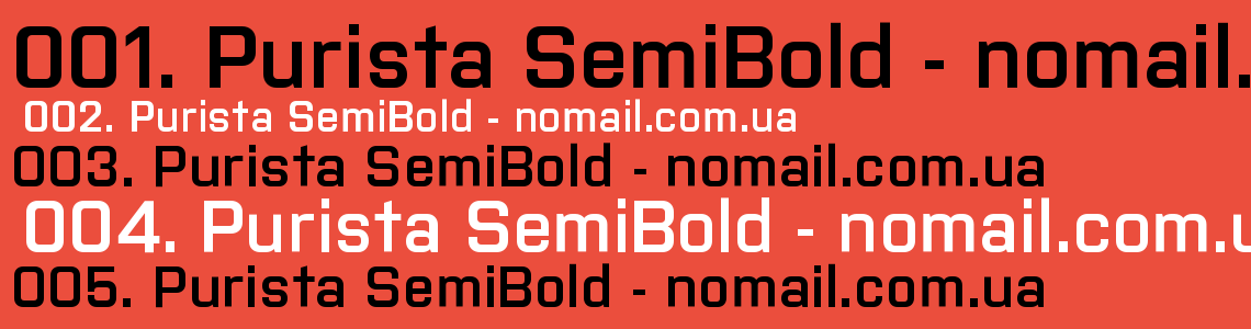 Purista Semi Bold Font preview