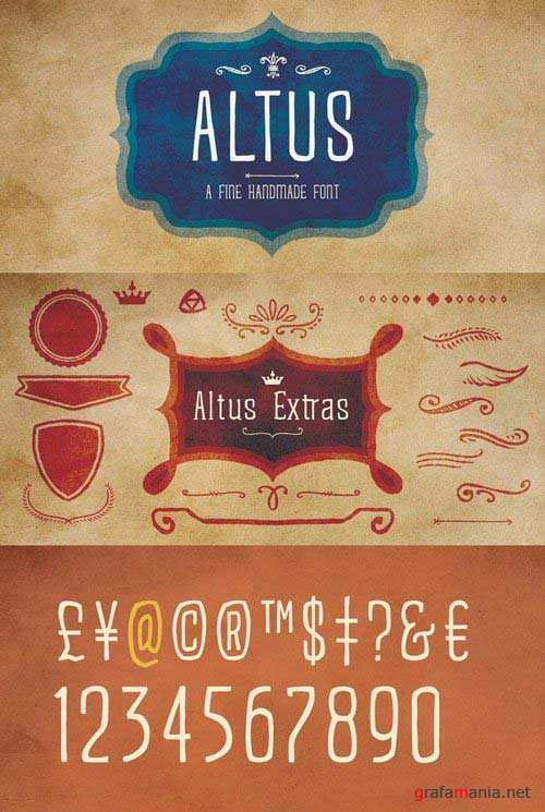 Altus Extras Font preview