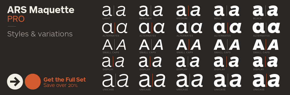 ARS Maquette Pro Medium Font preview
