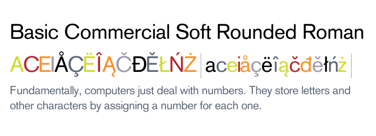 Basic Commercial Soft Rounded Pro Font preview