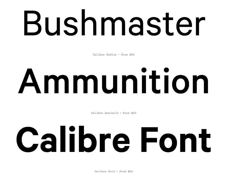 Calibre Bold Italic Font preview
