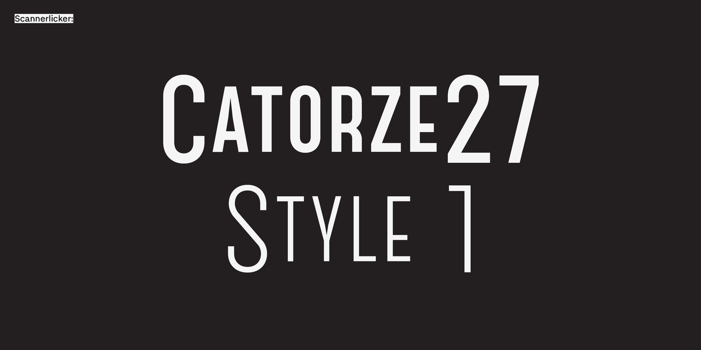 Catorze27 Style1 Font preview