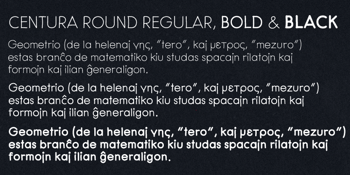 Centura Round Regular Font preview