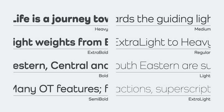 Como Extra Light Font preview