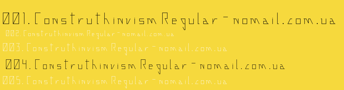 Construthinvism Regular Font preview