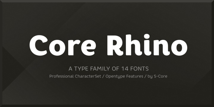 Core Rhino Font preview