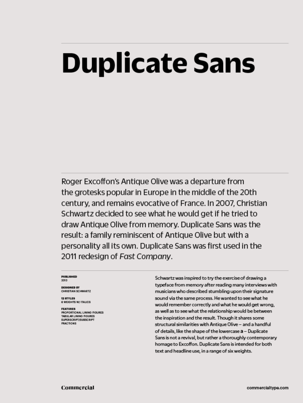 Duplicate Sans Bold Font preview