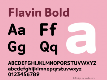 Flavin Font preview