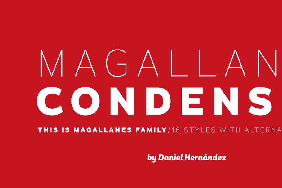 Magallanes Cond Medium Font preview