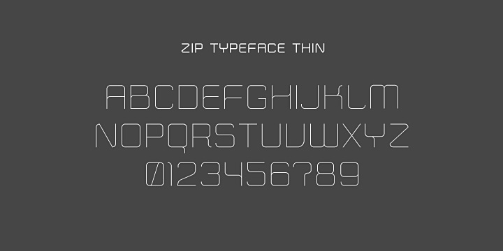 Zip Typeface Thin Font preview