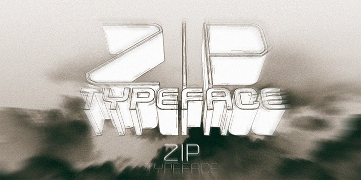 Zip Typeface Regular Font preview