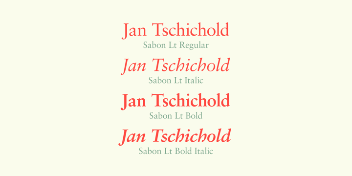 Sabon Cyr Bold Italic Font preview