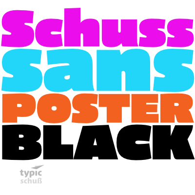 Schuss Sans CG Poster Font preview