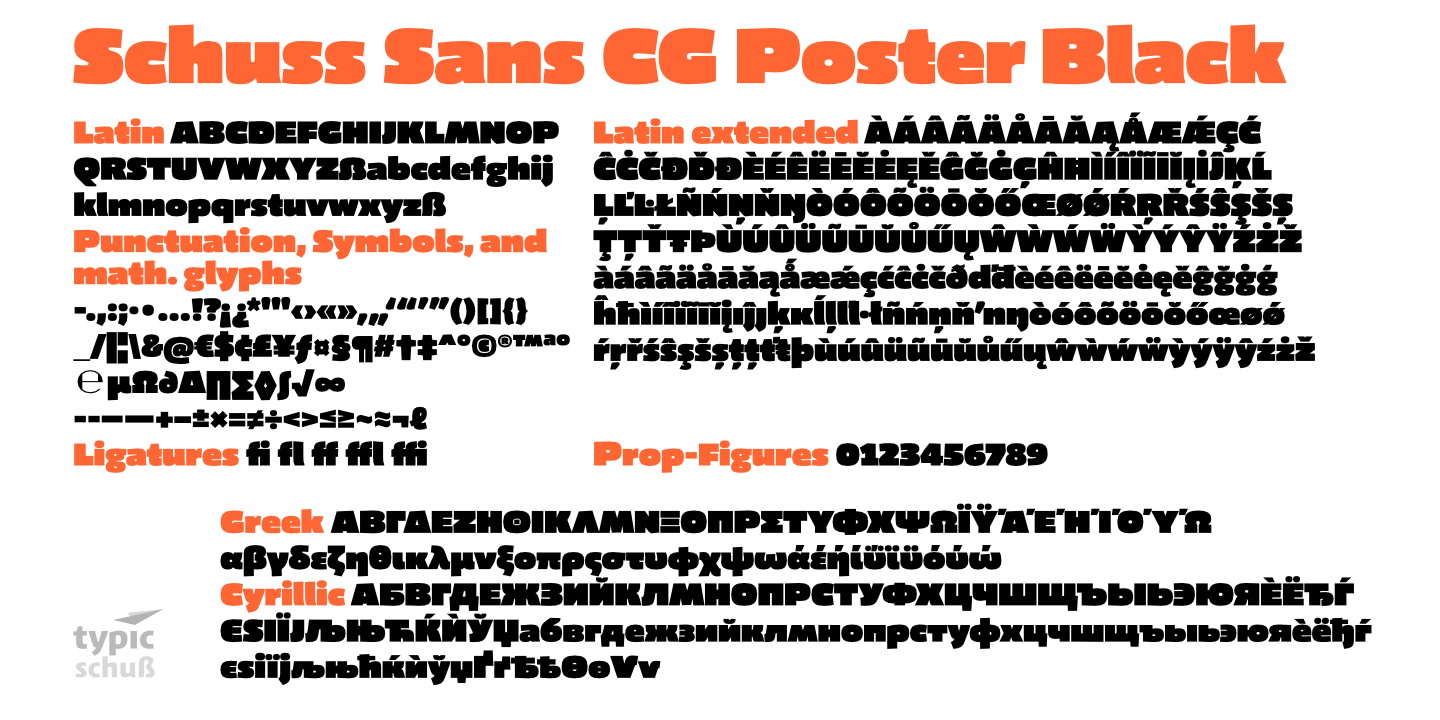 Schuss Sans CG Poster Black Font preview