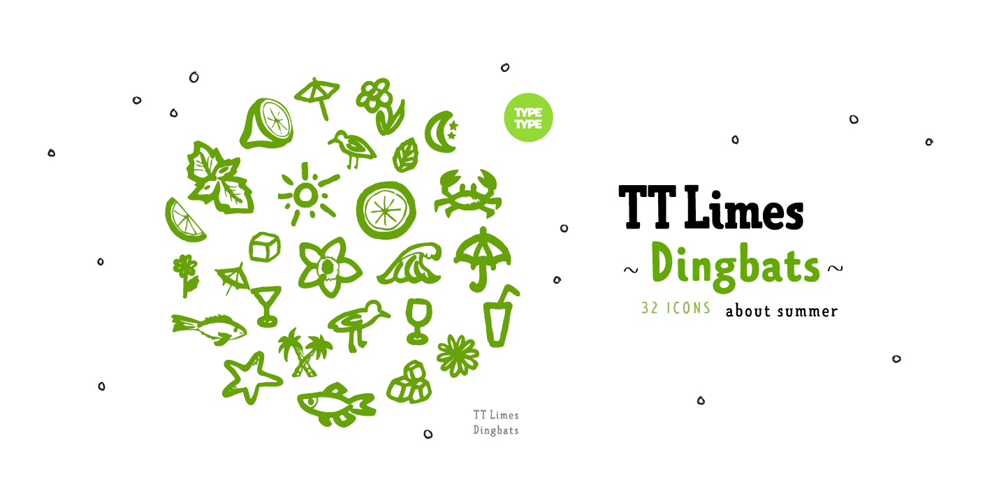 TT Limes Dingbats Font preview