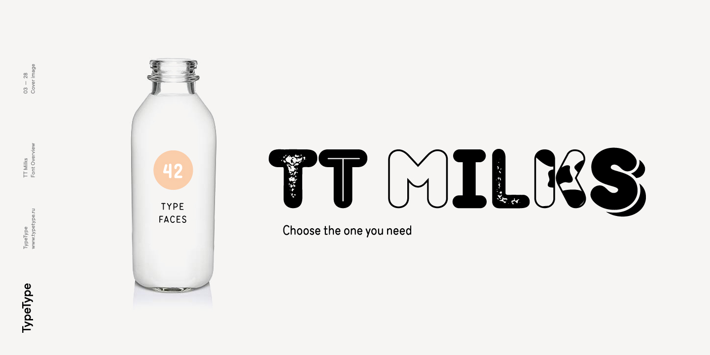 TT Milks Extra Light Font preview