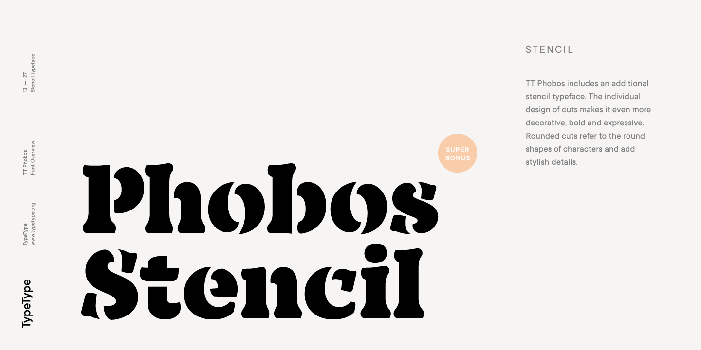 TT Phobos Extra Bold Italic Font preview