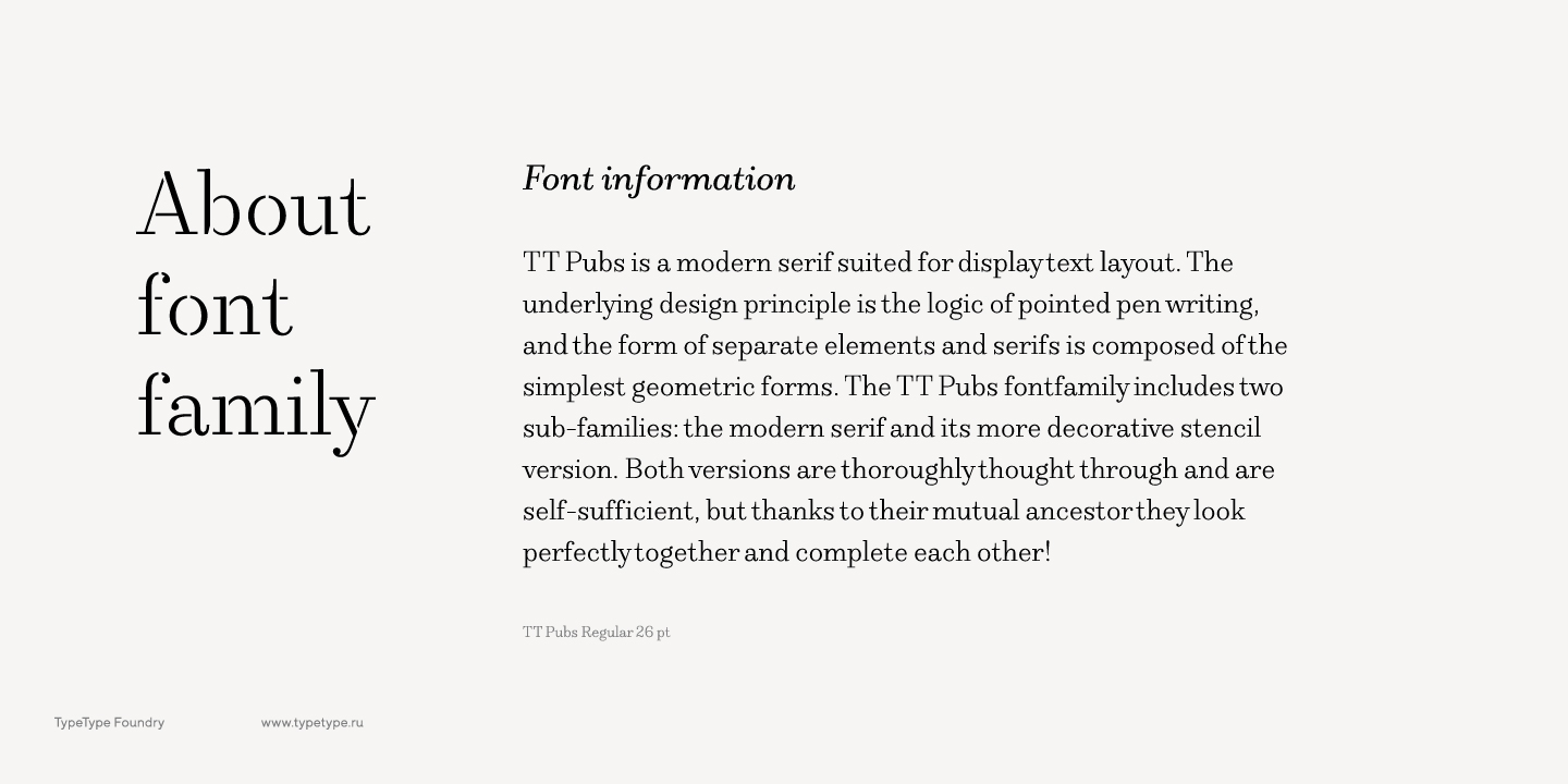 TT Pubs Light Italic Font preview