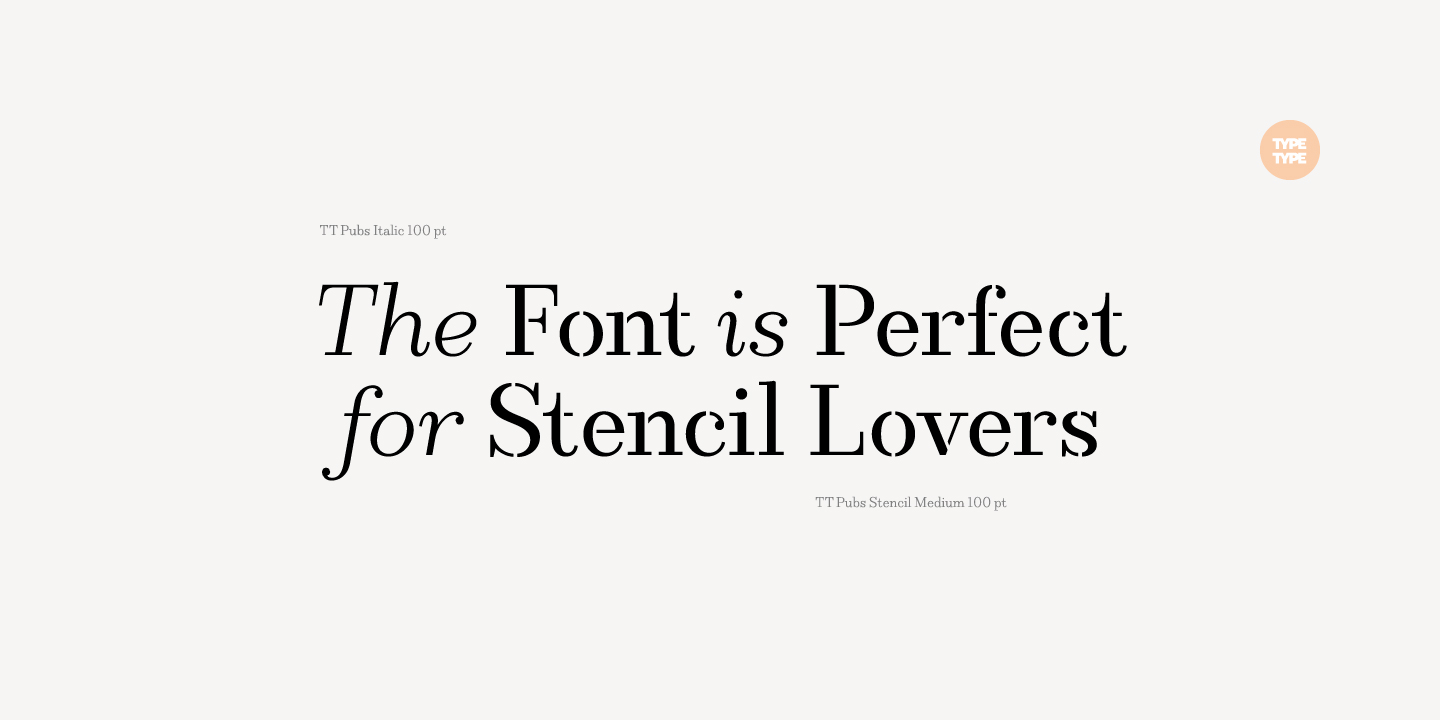 TT Pubs Stencil Italic Font preview