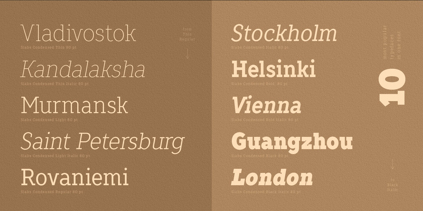 TT Slabs Condensed Italic Font preview