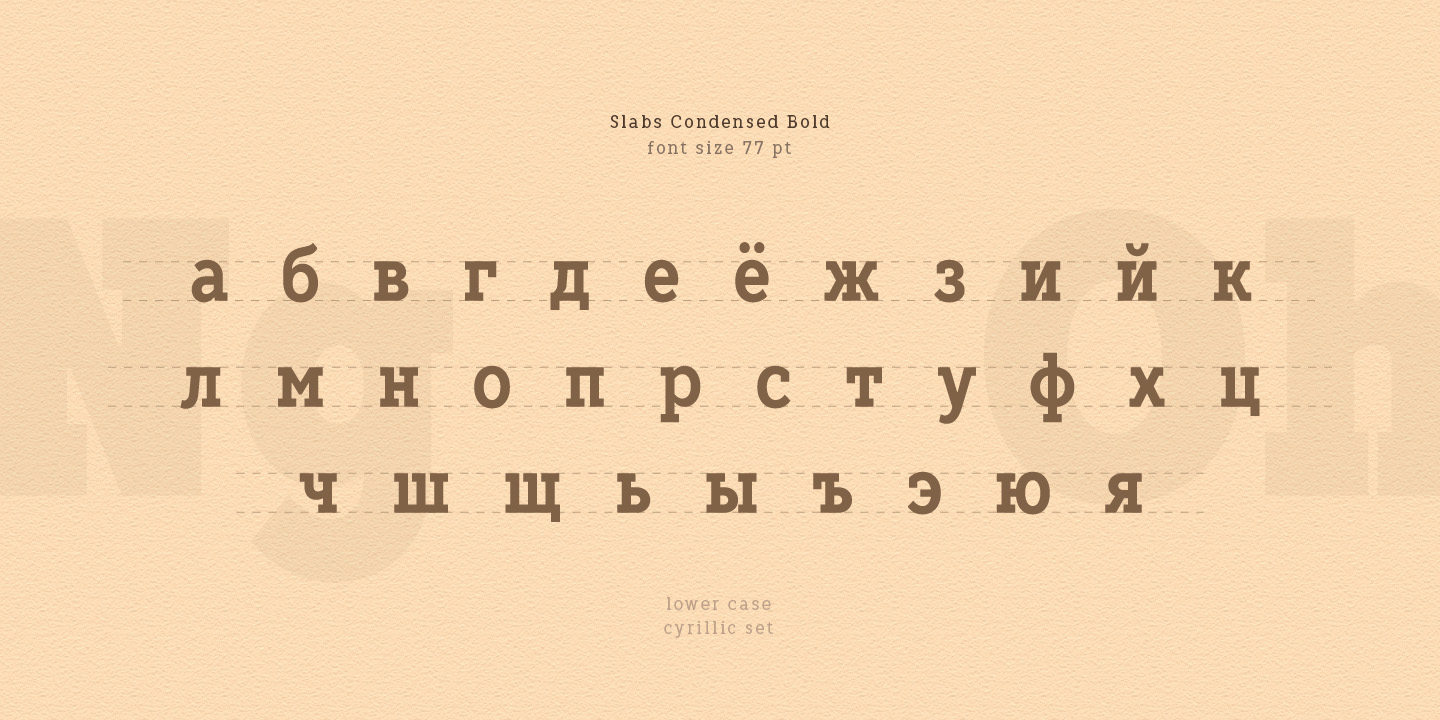 TT Slabs Condensed Regular Font preview