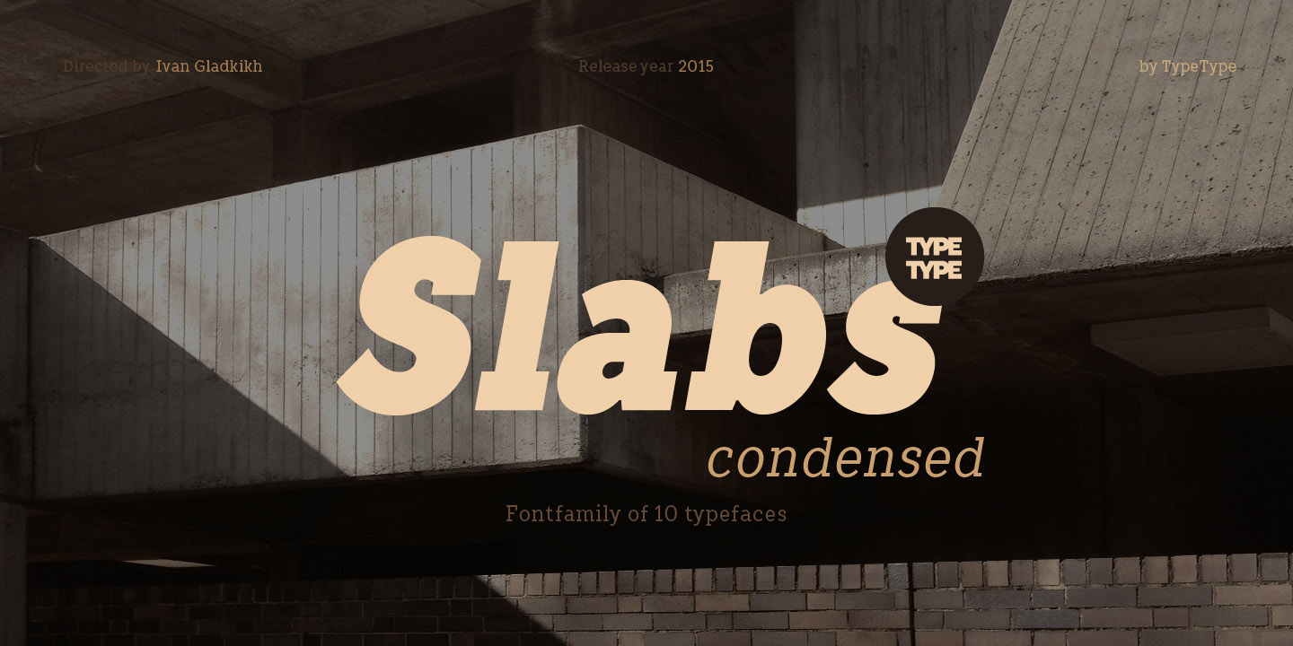 TT Slabs Condensed Black Italic Font preview