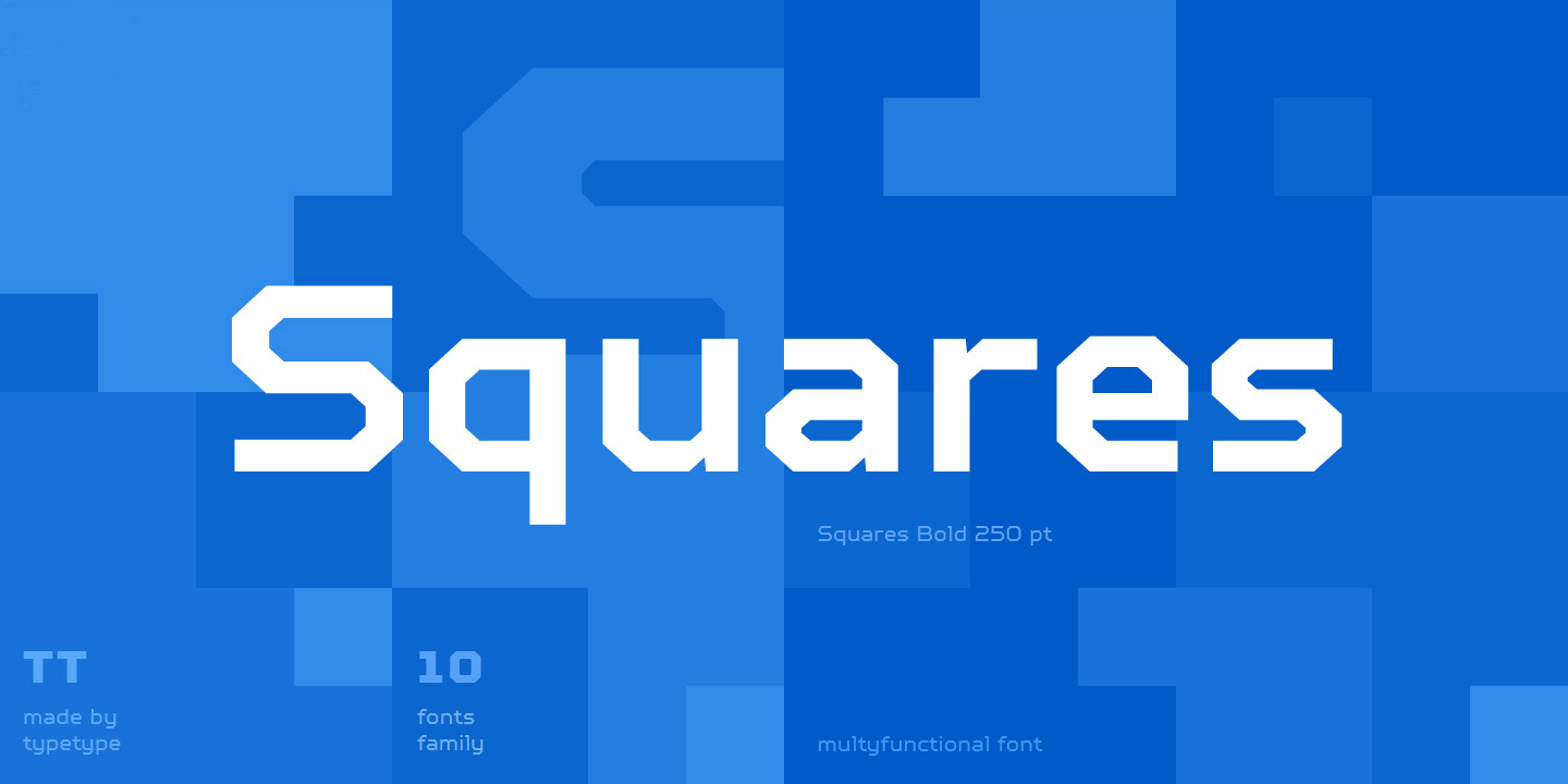 TT Squares Thin Font preview