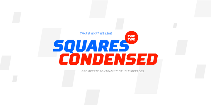 TT Squares Condensed Bold Italic Font preview