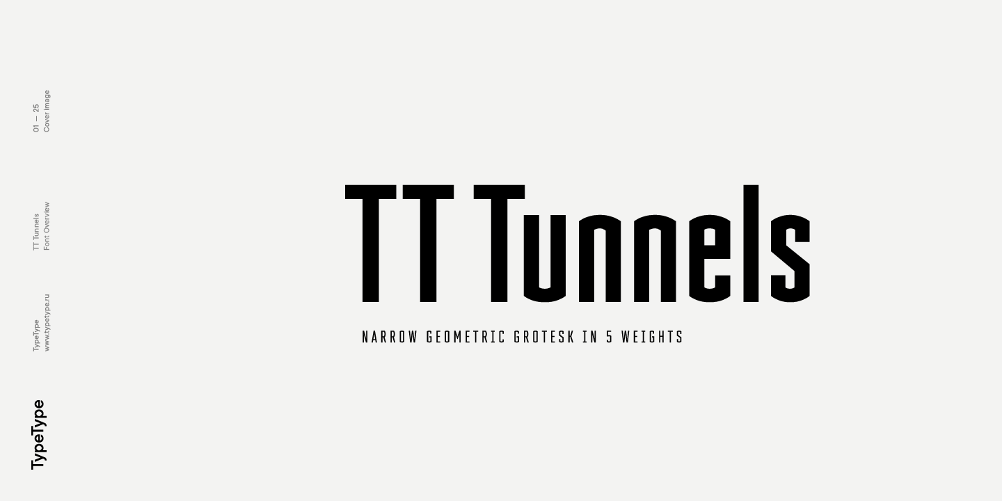 TT Tunnels Light Font preview
