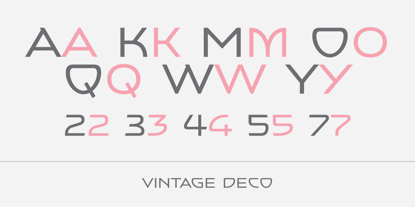 Vintage Deco Medium Font preview