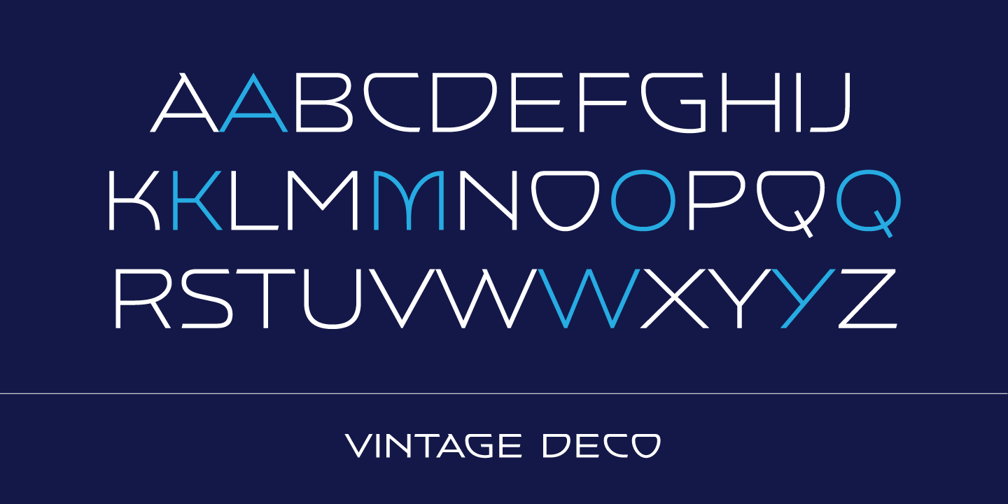 Vintage Deco Regular Font preview