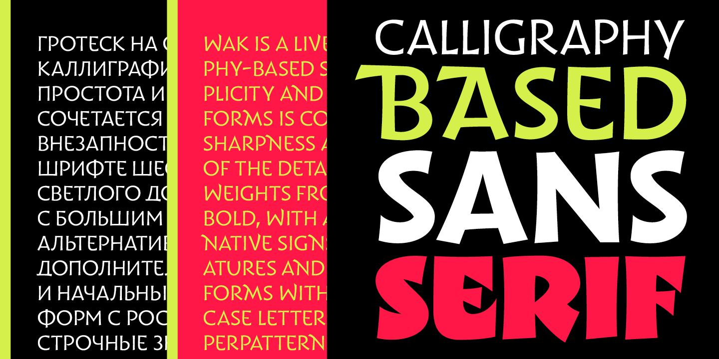 Wak Book Font preview
