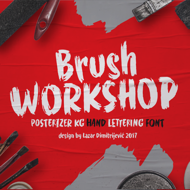 WORKSHOP Brush Font preview