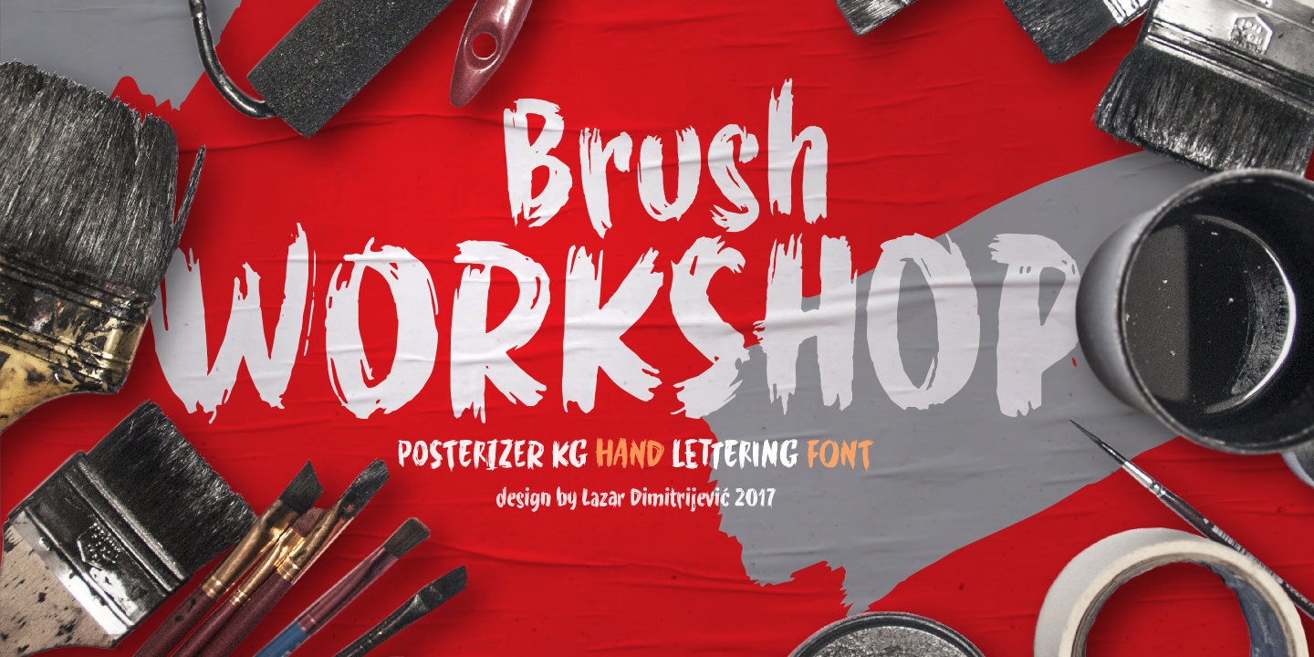 WORKSHOP Brush Regular Font preview