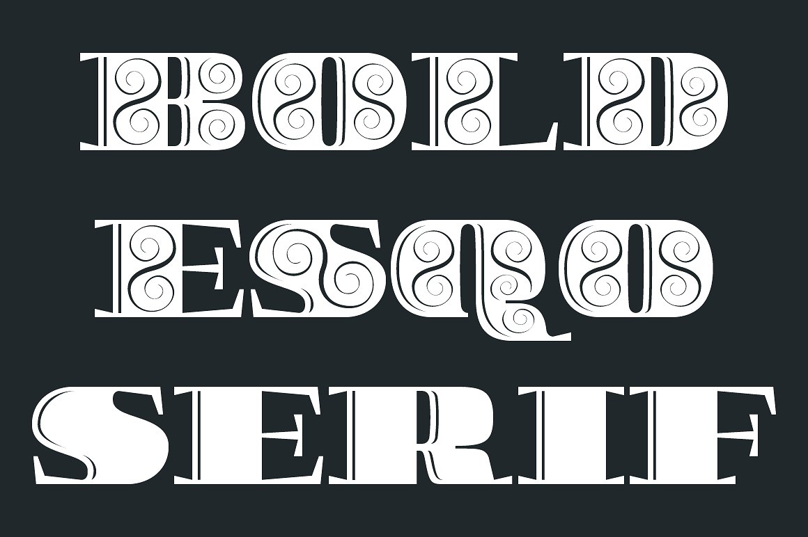 Boldesqo Serif 4F Inline Italic Font preview