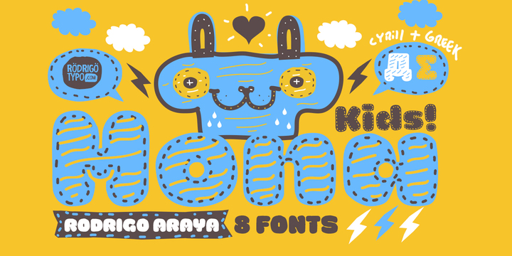 La Mona Kids Base Layer One Font preview