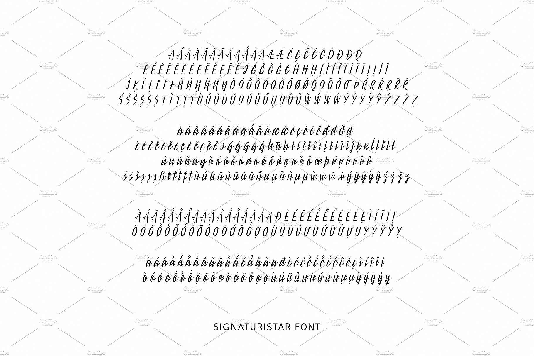 Signaturistar Regular Font preview