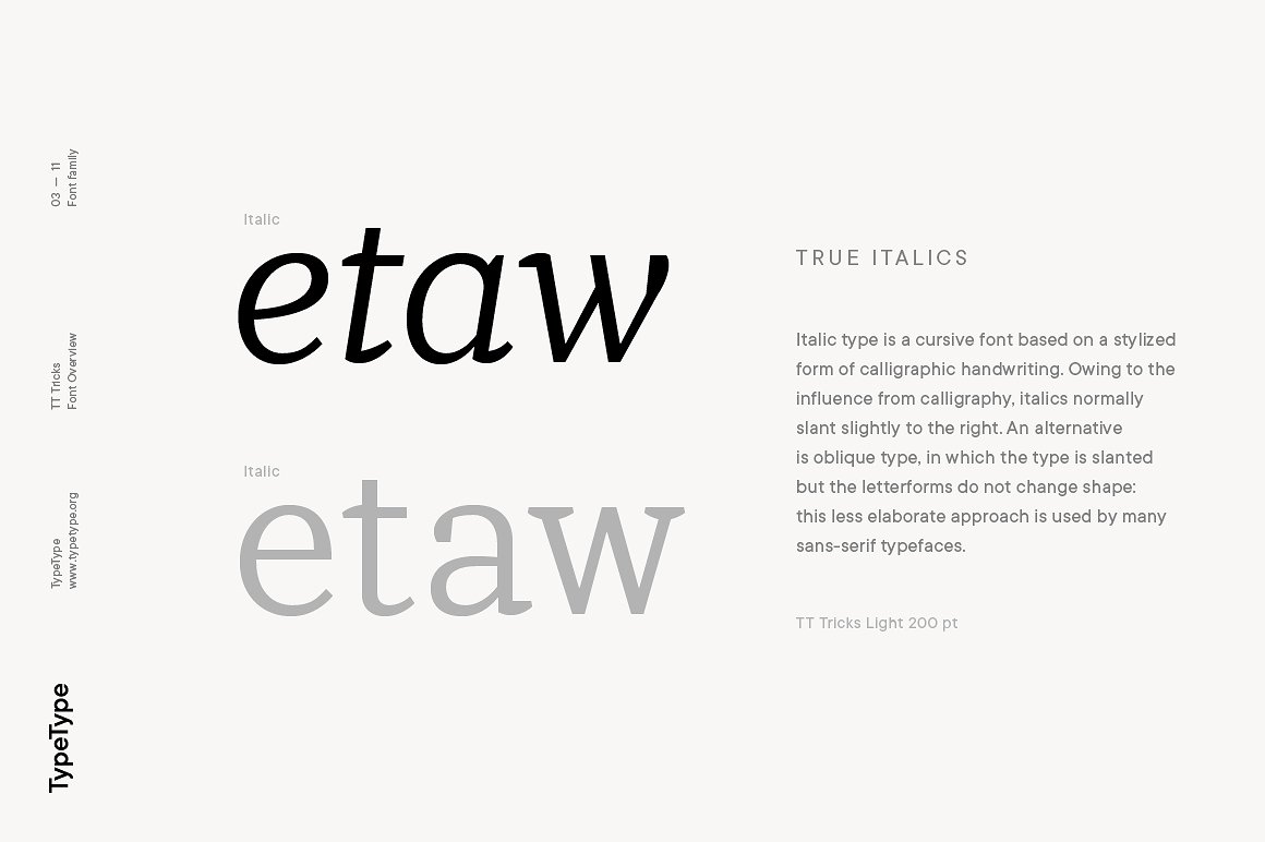 TT Tricks ExtraBold Italic Font preview